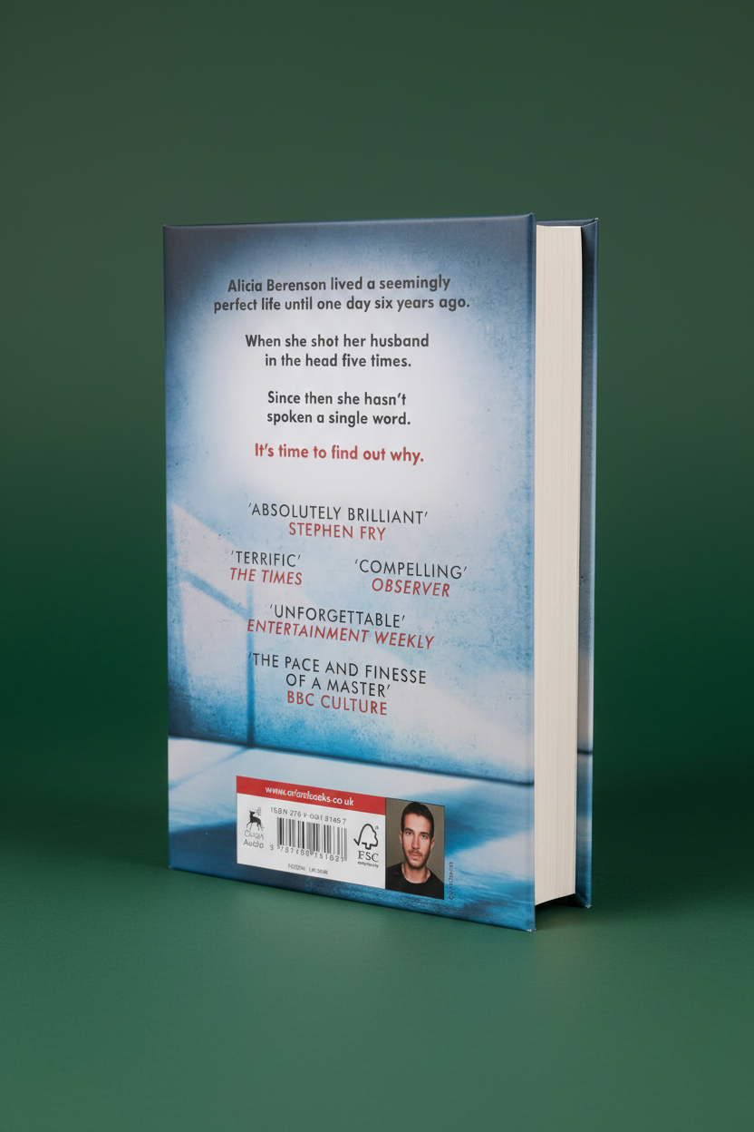 The Silent Patient — Back Cover Product Photo